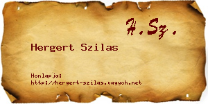 Hergert Szilas névjegykártya